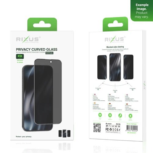 iPhone 13, 13 Pro, 14, 16e Rixus Tempered Glass Privacy