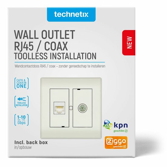 Technetix CL50-COMBI-SHOP TV + RJ45 WCD Einddoos