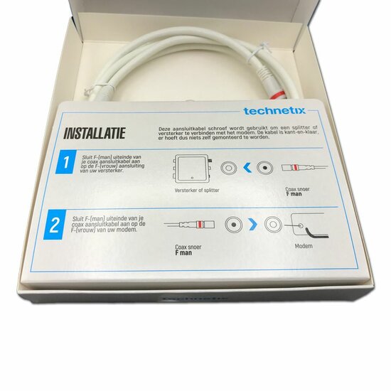 Technetix RLA++30-1.5-S SHOP Modem F-con Coaxkabel 1,5mtr. Z