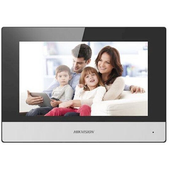 Hikvision DS-KH6320-WTE1, IP Binnenpost Zwart/Zilver, 7 inch