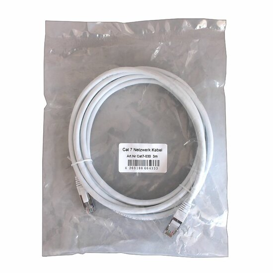 CAT7 UTP Netwerkkabel 3 Meter Dubbel Afgeschermd