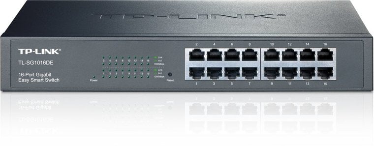 TP-LINK TL-SG1016DE | Managed L2 Gigabit Ethernet Switch | 16 Ports | Schwarz