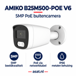 Amiko B25M500-POE V6 – 5MP PoE buitencamera met IP66 metalen behuizing | ASAT
