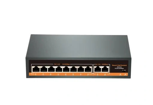 Amiko SW8200 8-poorts PoE-switch – vooraanzicht