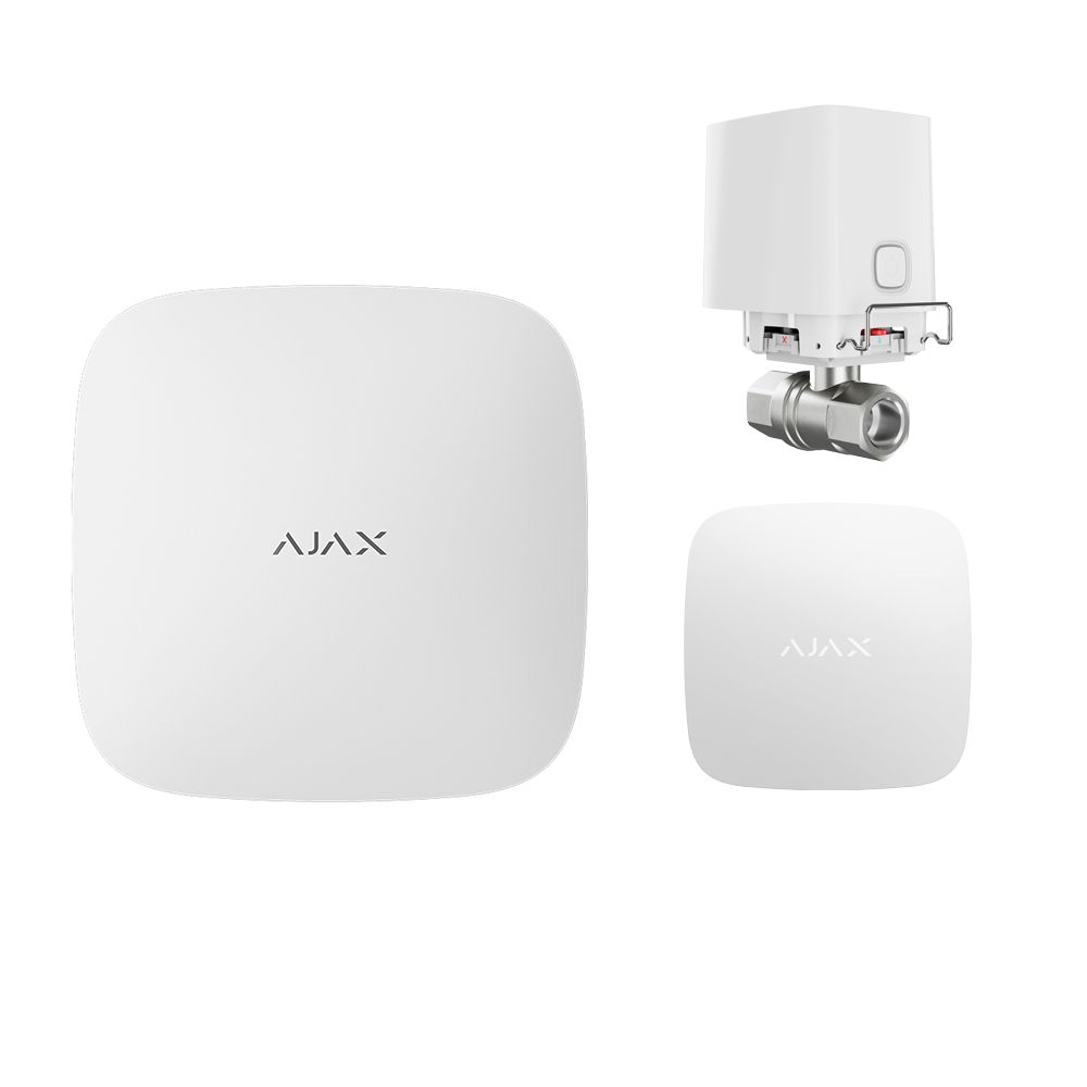 Ajax WaterProtect Kit met Hub 2 4G, LeaksProtect en WaterStop – witte uitvoering