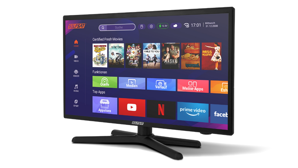 12V Smart-TV für Wohnmobil und Wohnwagen