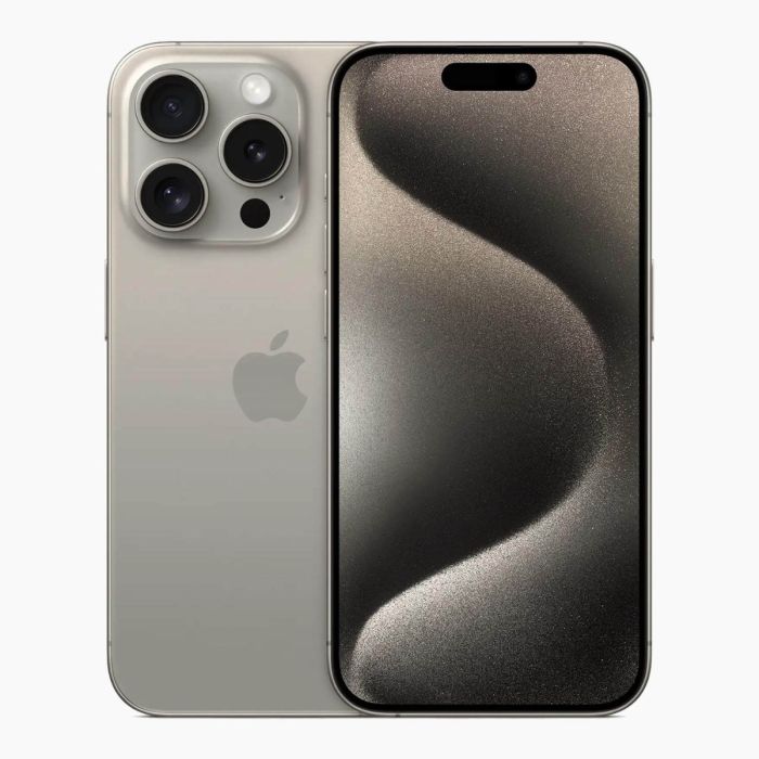Apple iPhone 15 Pro titanium zilver – voorkant