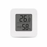 Mini digitale thermometer en hygrometer wit – vooraanzicht