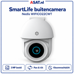 Nedis SmartLife WIFICO22CWT buitencamera – 3 MP, pan/tilt en kleurennachtzicht