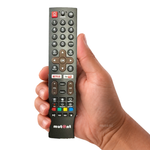 Mutant Viper / Legend / Challenger / Inferno afstandsbediening - Met Netflix en YouTube toets in de hand, witte achtergrond — asat.nl