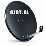 ASAT 100 cm antraciete schotelantenne met wit ASAT.NL-logo