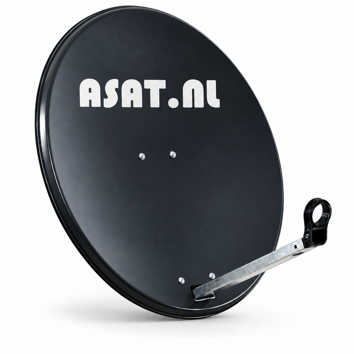 ASAT 100 cm antraciete schotelantenne met wit ASAT.NL-logo