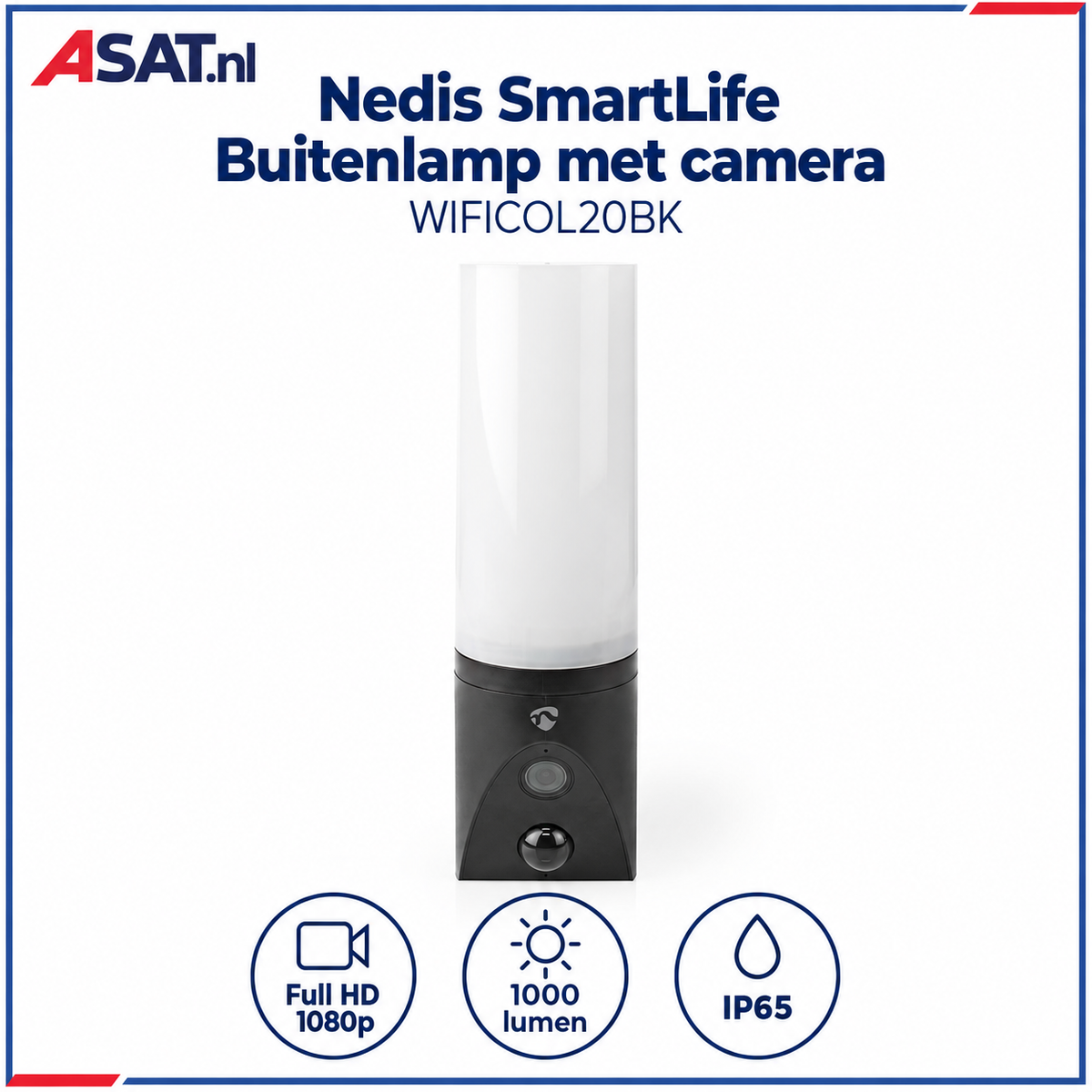 Nedis WIFICOL20BK in ASAT-huisstijl