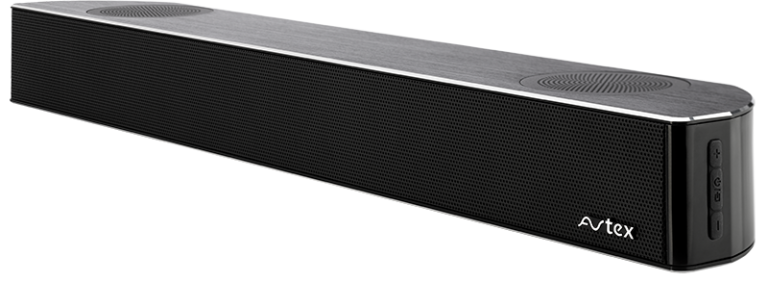 Avtex SB195BT Bluetooth-soundbar – compleet product, schuin vooraanzicht