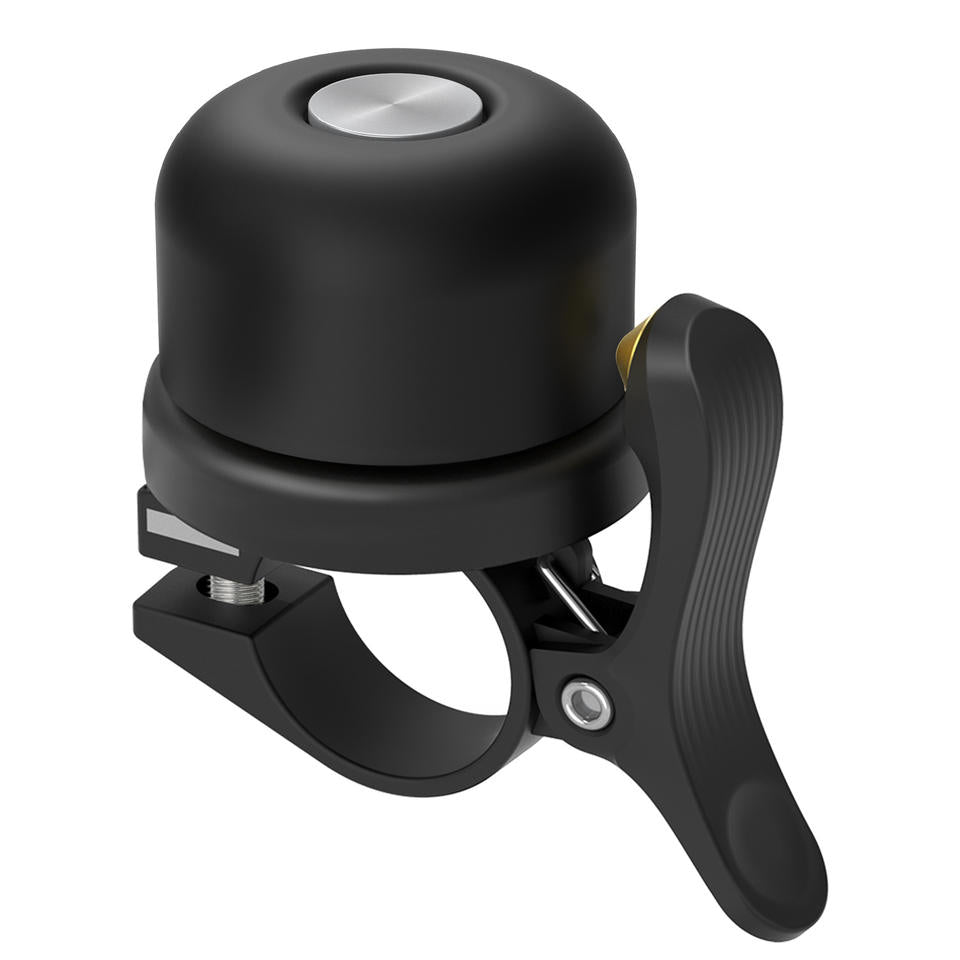 Zwarte Sing Sun BB-001 fietsbel met verborgen Apple AirTag-houder