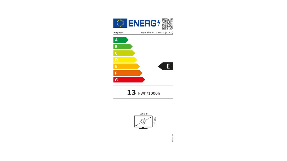 Energielabel Megasat Royal Line V 19 Smart