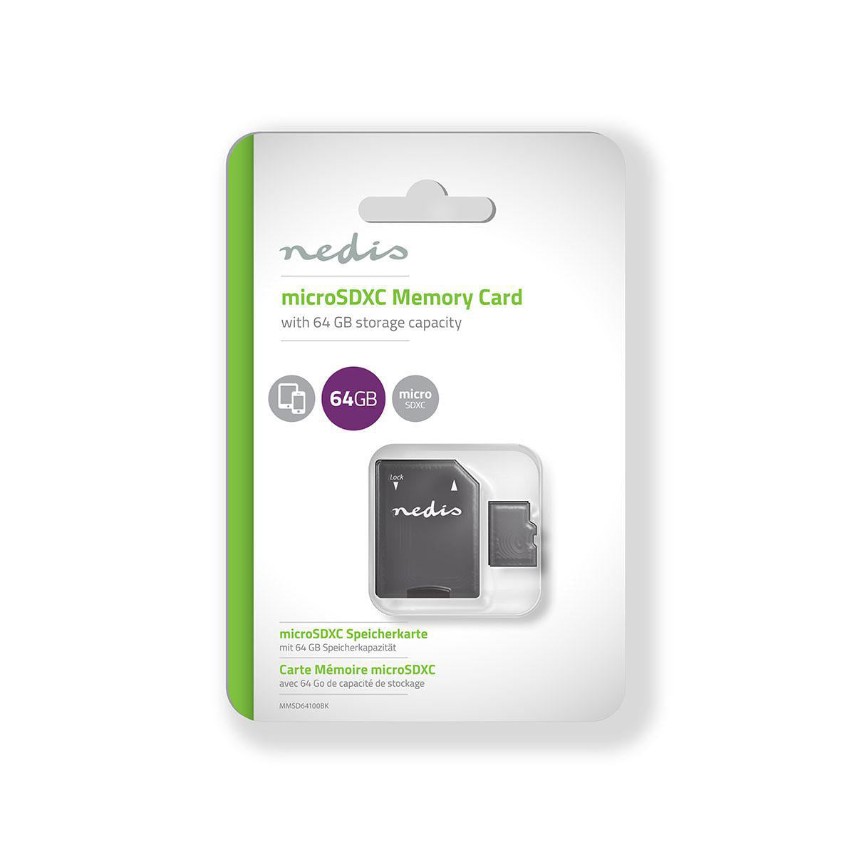Nedis 64 GB microSDXC met SD-adapter