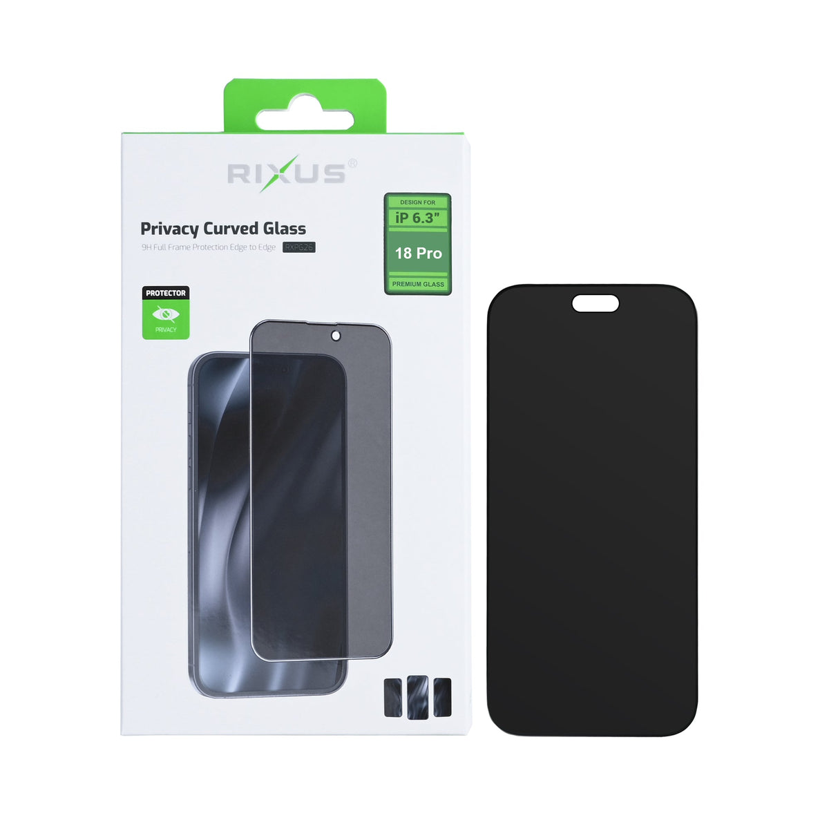 Rixus Privacy screenprotector iPhone 18 Pro