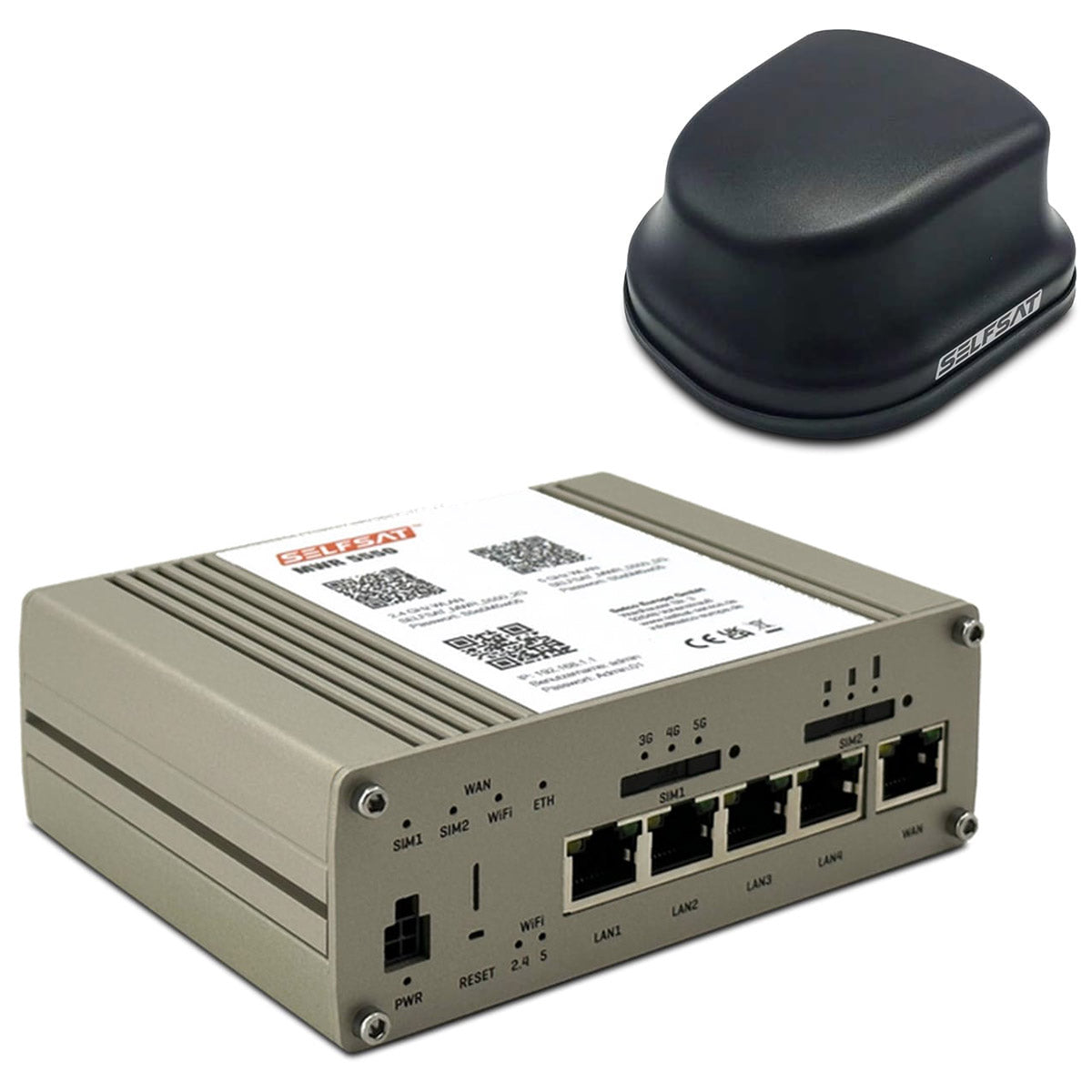 Selfsat MWR 5550 5G router met externe antenne