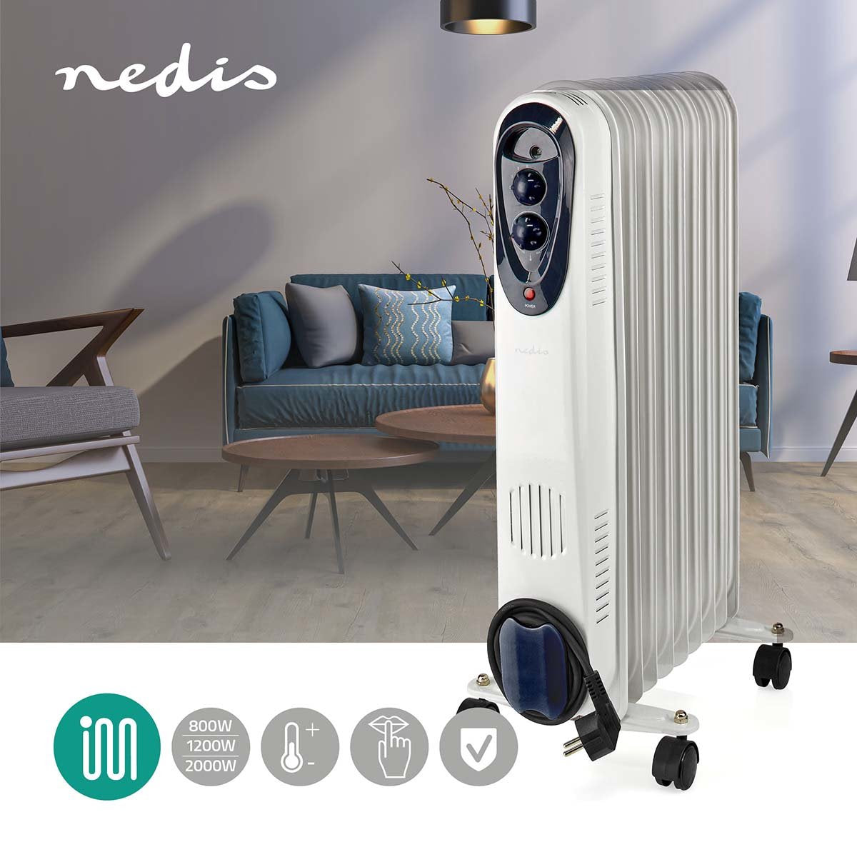 Nedis HTOI30WT9 – Olieradiator, productafbeelding 4